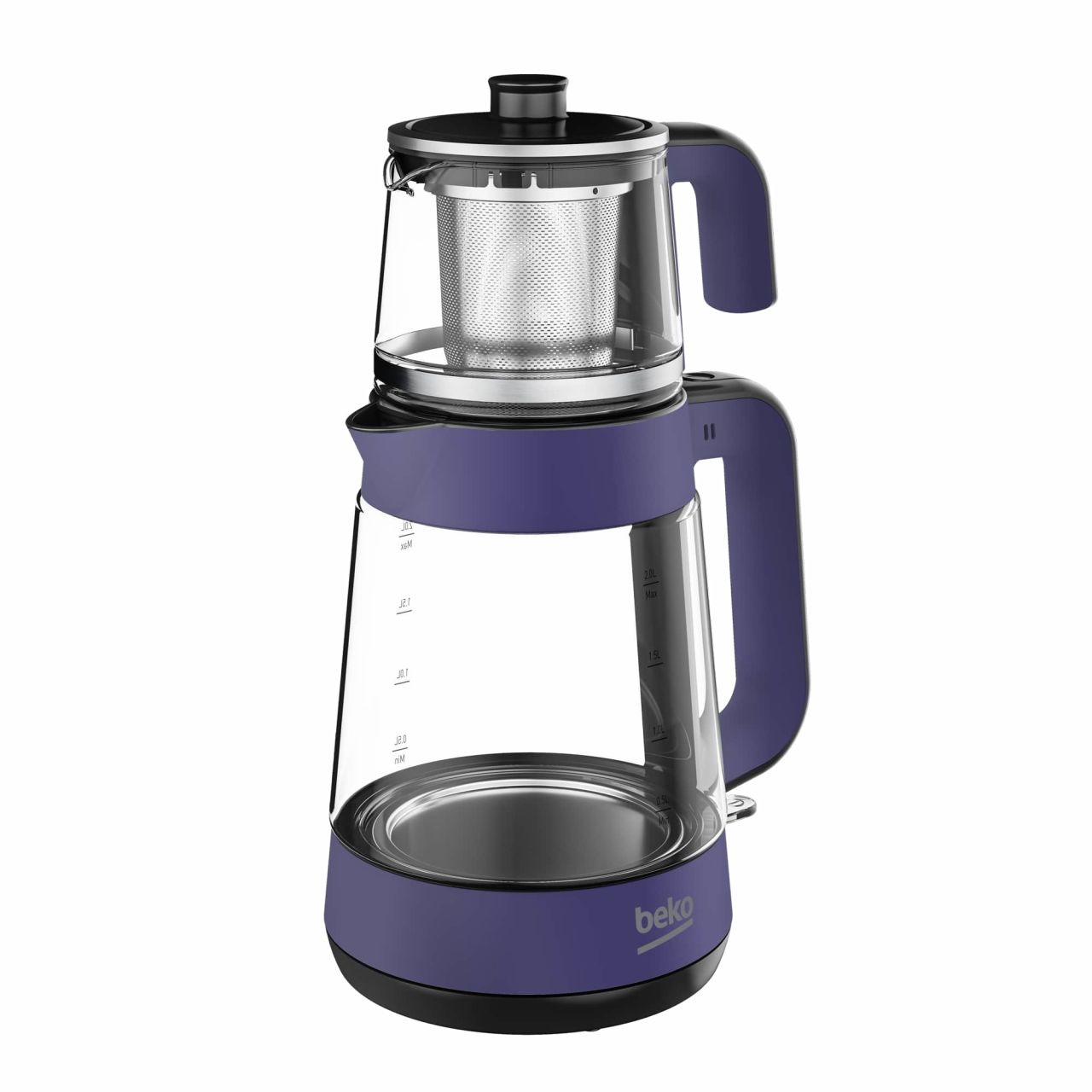 Beko CM 5964 Floral Violet 1900 W Cam Demlikli Çay Makinesi