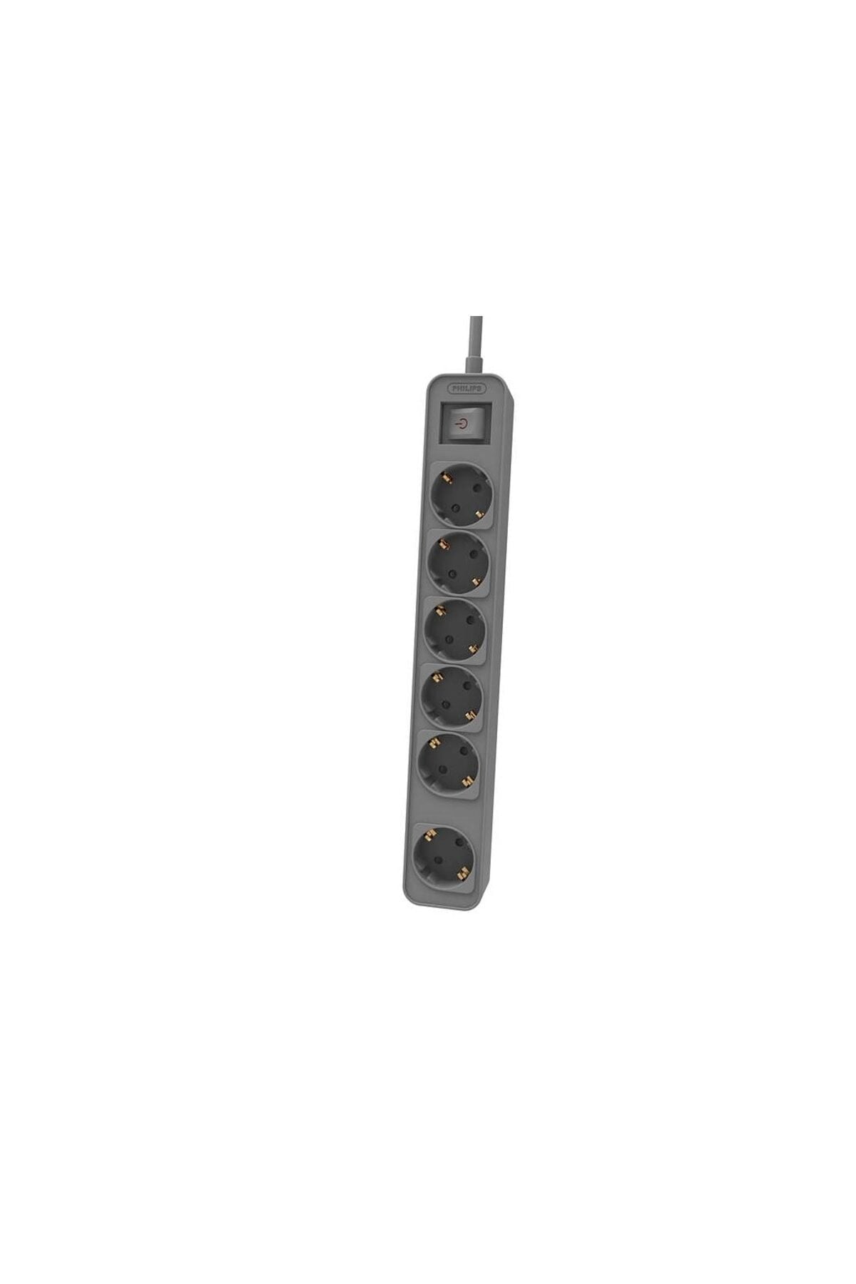 Philips 6 Ac CHP2164GB/62 Çocuk Güvenlikli Priz 3m - Siyah