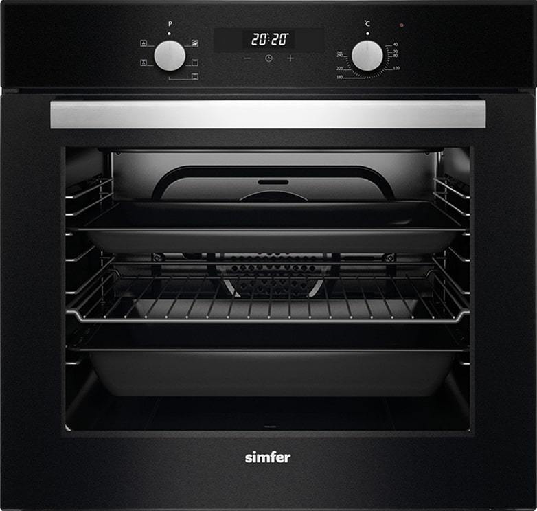 Simfer 7337 Siyah  Turbo Ankastre Fırın