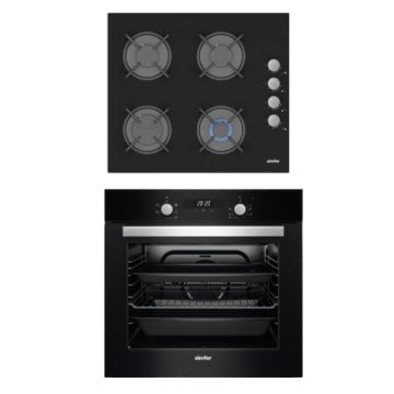 Simfer Siyah Cam Ankastre Set (7337 Fırın  3500 Ocak)