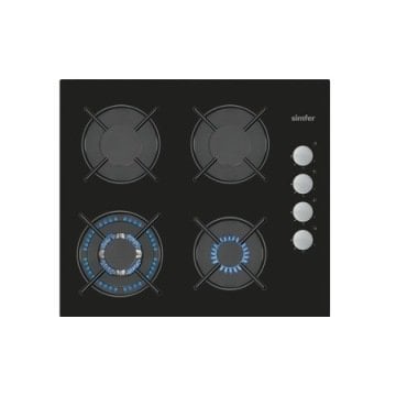 Simfer 3508 Wok Gözlü Siyah Cam Ankastre Ocak