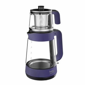 Beko CM 5964 Floral Violet 1900 W Cam Demlikli Çay Makinesi