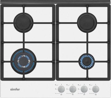 Simfer 3527 Wok Gözlü Beyaz Cam Ankastre Ocak