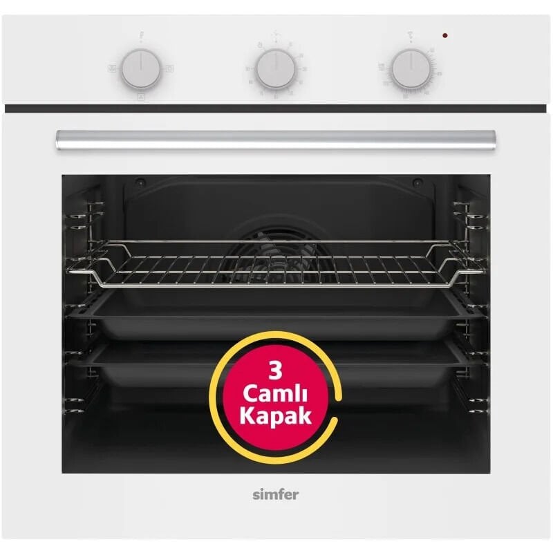 Simfer 8206 Beyaz 4 Fonksiyon Ankastre Powerturbo Fırın
