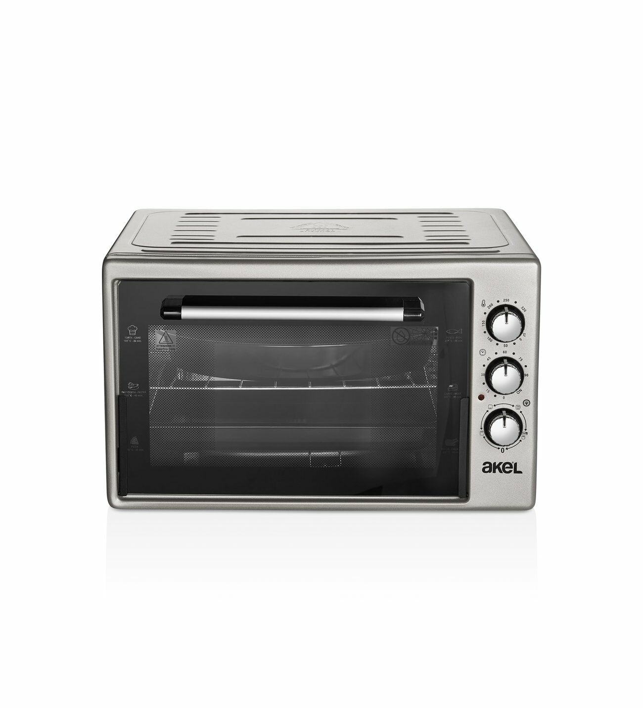 AKEL AF381L Lambalı Tavuk Çevirmeli Midi Fırın