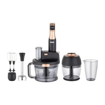 Fakir Speed Multi 1000 W Blender Seti Black Copper