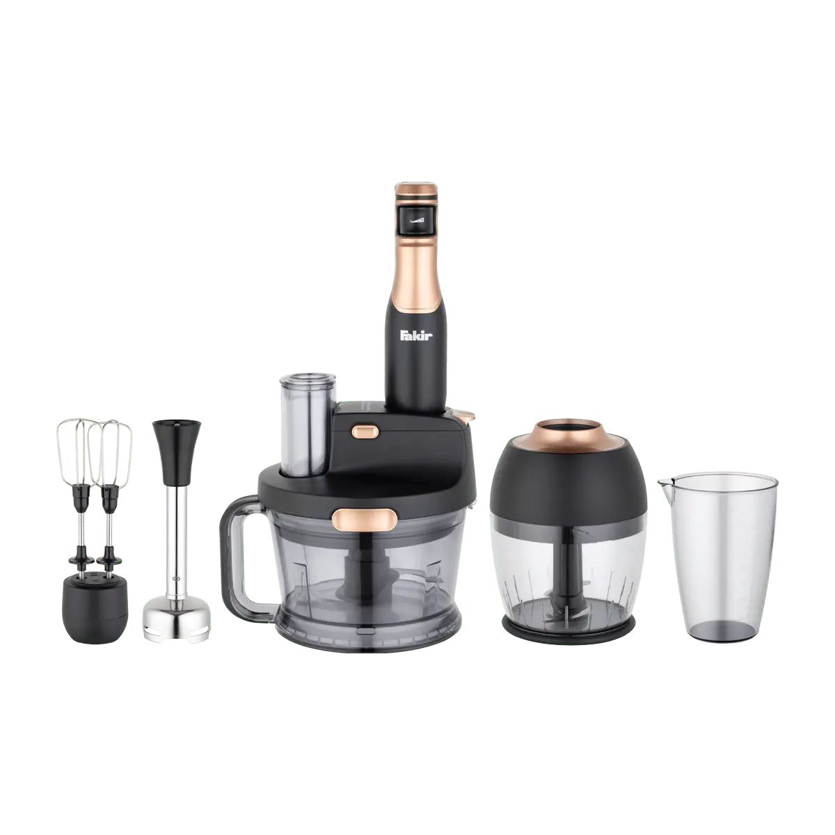 Fakir Speed Multi 1000 W Blender Seti Black Copper