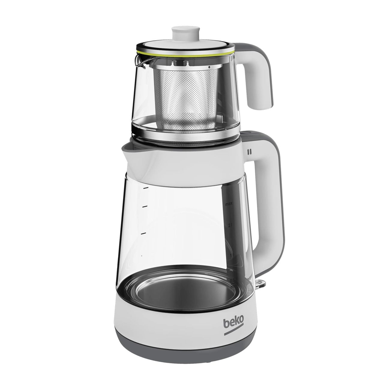 Beko CM 5964 Floral Beyaz 1900 W Cam Demlikli Çay Makinesi