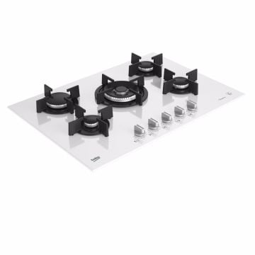Beko BOCD T 7521 DWKB Wok Gözlü Beyaz Cam Ankastre Ocak