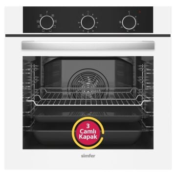 Simfer 8221 Ank. QS Büyük Pop-up 9 Fonk Beyaz Cam Power Turb