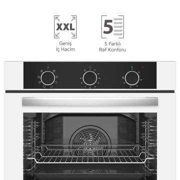 Simfer 8221 Ank. QS Büyük Pop-up 9 Fonk Beyaz Cam Power Turb