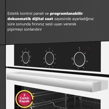 Simfer 8221 Ank. QS Büyük Pop-up 9 Fonk Beyaz Cam Power Turb