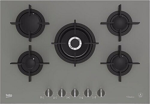 Beko BOCD T 7521 DWKG Wok Gözlü Gri Cam Ankastre Ocak