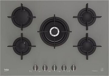 Beko BOCD T 7521 DWKG Wok Gözlü Gri Cam Ankastre Ocak