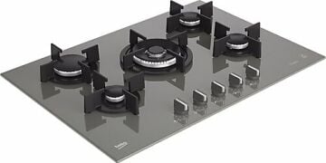 Beko BOCD T 7521 DWKG Wok Gözlü Gri Cam Ankastre Ocak