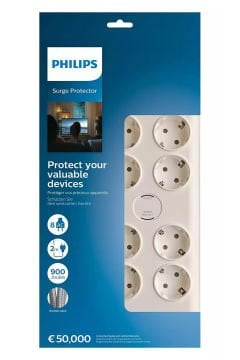 Philips 8'li Akım Korumalı Priz 900J (2M)