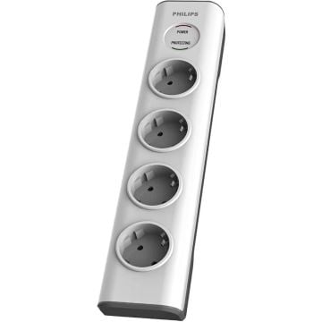 Philips 4'LÜ Akım Korumalu Priz 600J 4'LÜ - 2M
