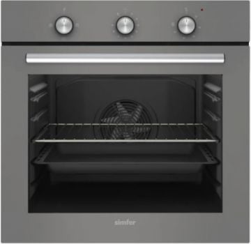 Simfer 8224 Gri Mekanik 4 Fonkisyon Ankastre Fırın
