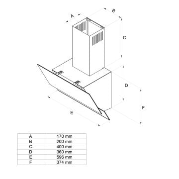 Simfer 8715 60 cm Gri Cam Duvar Tipi Davlumbaz