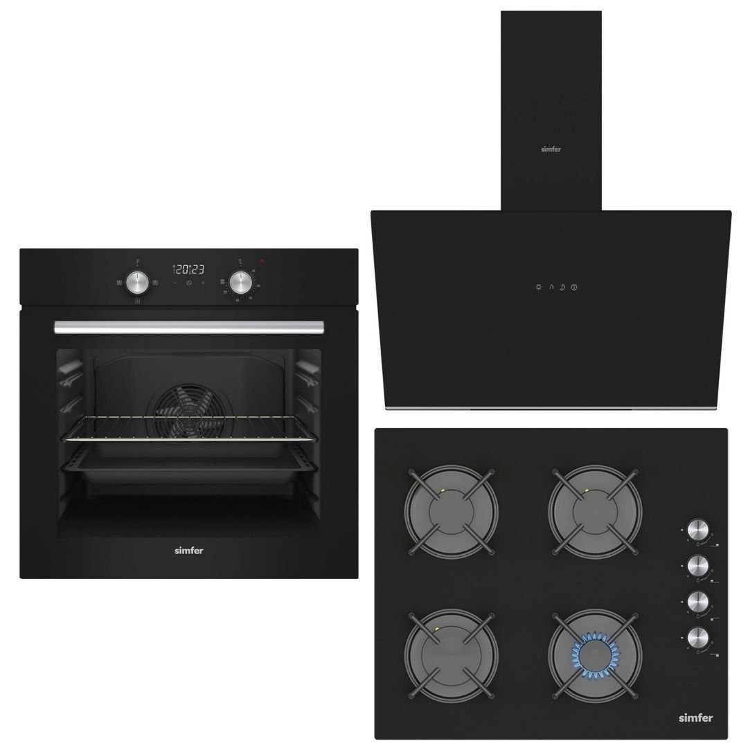 Simfer Dijital Siyah 3'Lü Ankastre Set (8203 - 3046 - 8721)