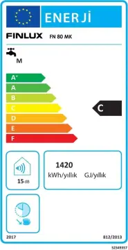 Finlux FN 80 MK 2000 W 80 Lt Termosifon