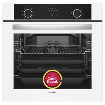 Simfer 8216 10 Fonksiyon Airfry Plus Siyah Cam Ankastre Fırın