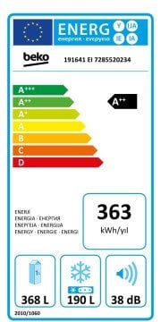 Beko 191641 EI Gardırop Tipi Buzdolabı