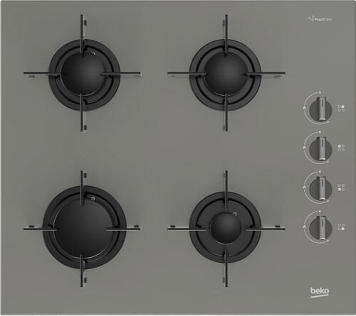 BOCD T 6011 EG Gazlı Cam Tablalı Gri Ocak 60 Cm Cam Ankastre Ocak