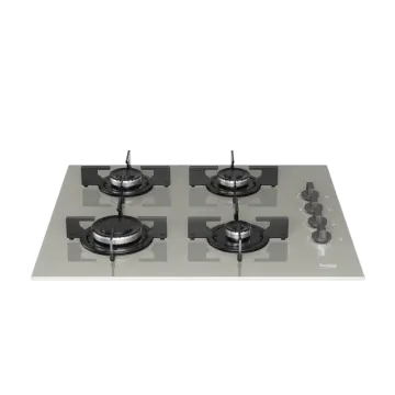 BOCD T 6011 EG Gazlı Cam Tablalı Gri Ocak 60 Cm Cam Ankastre Ocak