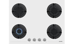 Simfer 3654 65 Cm Beyaz Cam Ankastre Ocak