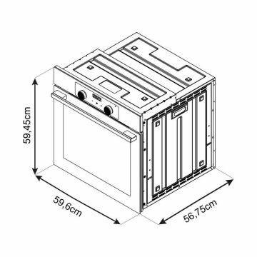 Simfer 7350 Siyah 6 Fonksiyon Ankastre Fırın