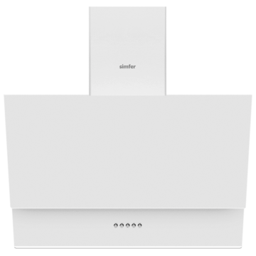 Simfer 8709 60 cm Eğik Beyaz Cam Davlumbaz