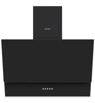 Simfer 8708 60 cm Eğik Siyah Cam Davlumbaz