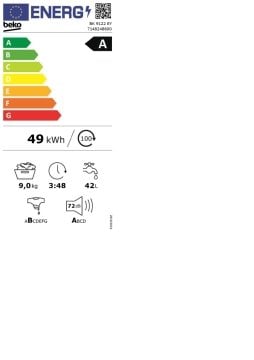 Beko BK 9122 EY 9 kg 1200 Devir  Beyaz Çamaşır Makinesi