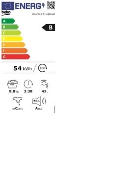 Beko CM 8100 B 1000 Devir 8 Kg Çamaşır Makinesi
